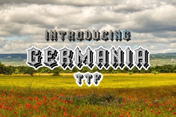 Germania: A Bold Display Font for Designs That Demand Attention