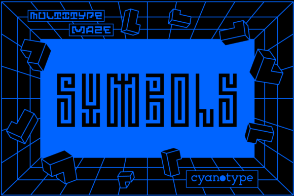 MultuType Maze Symbols: A Pixelated Design Tool