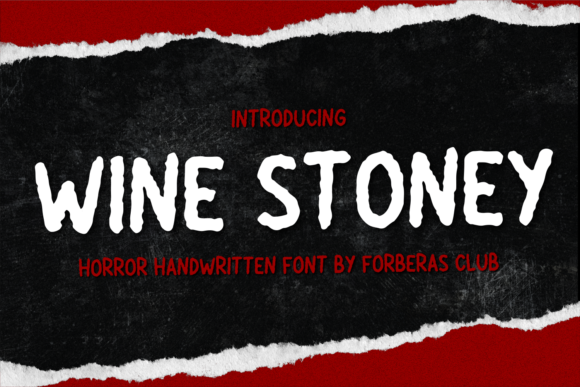Wine Stoney: A Brushed, Creepy Display Font for Bold Designs